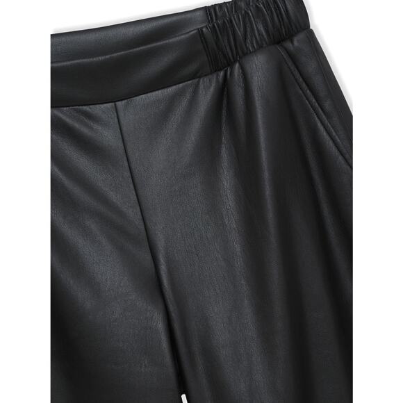 Anine Bing Koa Pant in Black Vegan Leather Size XS High Rise Wide Leg Chic Sexy - Picture 2 of 16
